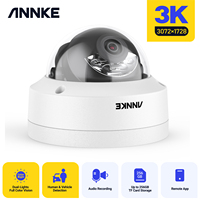 Caméra dôme IP PoE ANNKE 3K(5MP): étanche IP67 intérieur et extérieur anti-vandalisme avec détection AI double lumière intelligente et microphone