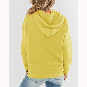 เสื้อฮู้ดผู้หญิงคุณภาพสูง แขนยาว ปักลาย สีพื้น มีกระเป๋า-เสื้อฮู้ดแฟชั่น - Product Image 2