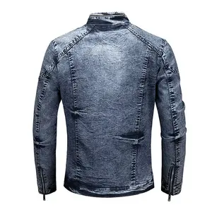 Wholesale Custom <b>Men's</b> Slim Fit Jean <b>Jacket</b> New Fashion Design Casual Plain Dyed Made From Denim Cotton for <b>Men</b> - Product Image 2