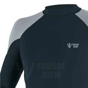 Último diseño Hombres Rash Guards Color teñido liso Sublimado BJJ Rash Guards para la venta Hombres Rashguard de manga larga - Product Image 4