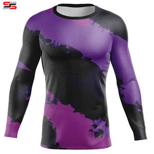 Sublimación Impreso Spandex BJJ Camisa de compresión Secado rápido Hombres Manga larga Deportes Baselayer Running Rash Transpirable - Product Image 4