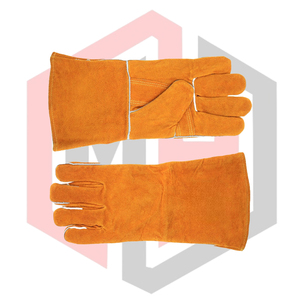 Guantes de Cuero para Bomberos, Guantes de Soldadura Resistentes al Calor, Antiestáticos, Resistentes a Desgarros, 11 oz, 14 Pulgadas, para Soldadura MIG, TIG, Barbacoa - Product Image 6
