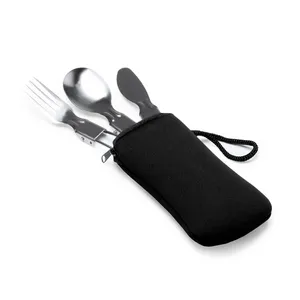 Set di posate pieghevoli personalizzate per campeggio e avventure all'aperto - Product Image 3