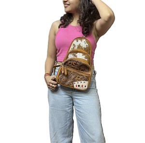 Sac banane bohème confortable avec cuir véritable, rangement mains libres durable pour les voyages quotidiens et les activités sportives en plein air - Product Image 2