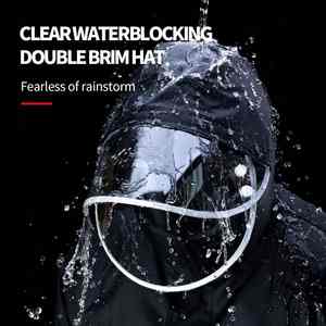 Imperméable de moto moderne en nylon réfléchissant pour une personne, capuche amovible, imperméable, pour le camping en plein air, les voyages, les vêtements de pluie - Product Image 4