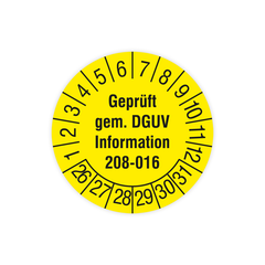 Etichetta di prova "Verificato secondo l'informazione DGUV 208-016" 2026 – varie versioni - Product Image 2
