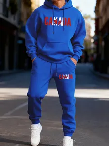 Conjunto de Sudadera con Capucha y Pantalones Deportivos de Marca Clásica, Sudaderas de Felpa de Alta Calidad para Hombre y Mujer, Ropa Deportiva Holgada de Estilo Hip Hop - Product Image 4