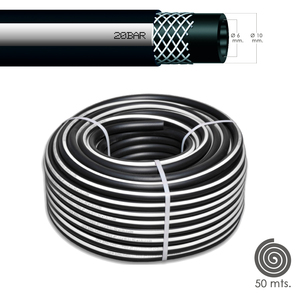 Tubo per Aria Compressa Nero 6x14mm 20 bar. Rotolo da 50 metri. - Product Image 1
