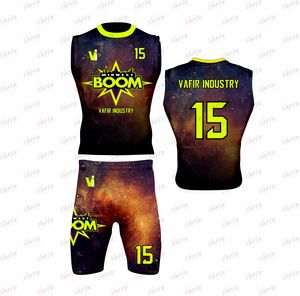 Equipo personalizado LOGO vintage 100% poliéster sublimación bordado hombre sin mangas 7v7 fútbol uniformes camisetas - Product Image 1