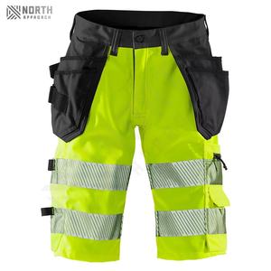 <b>Hi</b> <b>Vis</b> Casual Mid Drawstring Men's Safety <b>Shorts</b>-Quick Dry Canvas Workwear <b>Shorts</b> - Product Image 3