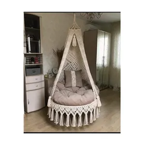 Easy Installation Macrame Swings for Living Room, Balcony and Terrace Available at Affordable Market Price Manufactured in India
