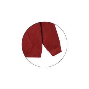 Sweat à capuche rouge personnalisé OEM pour homme, style streetwear, couleur unie - Product Image 6