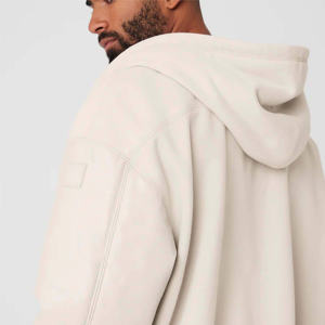 Elegante chaqueta bomber clásica de High Street Varsity para hombre para invierno informal con mangas de cuero genuino - Product Image 4