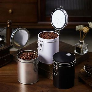 Stylish Theme Hammered Airtight Canister Sealed Pot Coffee <b>Bean</b> Tea Sugar Jar Food Storage Containers - Product Image 1