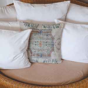 Coussin imprimé floral bohème : design turc, beige, accent de décoration intérieure, housse uniquement - Product Image 3