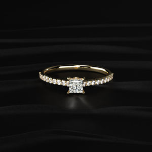 Anillo de Diamantes de Diseño Floral Fantasy en Plata de Ley 925, Oro Sólido de 10k, 14k, 18k y Platino, 1.299 ct, 37 Piezas de Joyería con Diamantes Cultivados en Laboratorio - Product Image 1