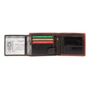 Bas quantité minimale de commande Long portefeuille hommes rétro affaires Multi carte en cuir PU Ultra mince grande capacité bifold sac à main carte de débit étui - Product Image 6