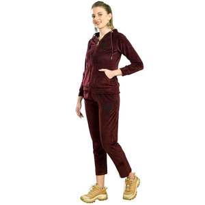 OEM vêtements de sport pour femmes fermeture éclair complète lavage à l'acide survêtement lourd 2 pièces ensembles de jogging logo personnalisé unisexe - Product Image 1