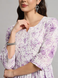 Vestido largo MulMul estampado de verano para mujer, bordado Chikan hecho a mano, silueta recta, vestido de diseño sólido étnico Natural - Product Image 2