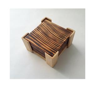 Moderne Naturel Carré Mince Acacia Bois Boisson Pot Thé Café Tasse En Vrac Vierge En Bois Dessous De Verre Fabricant En Gros Fournisseur - Product Image 1