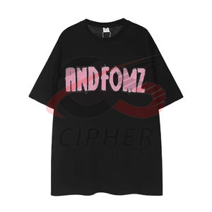 Camiseta unisex de gran tamaño para hombre, jersey de peso pesado, diseño bordado, estampado vintage, informal, estilo Odm - Product Image 4