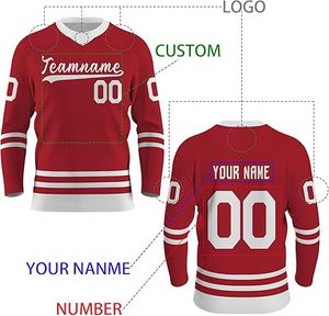 Le plus populaire concevez votre propre logo uniforme de hockey sur glace grande taille pour adulte - Product Image 5