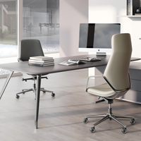 Chaise de bureau de direction Sitstar en cuir véritable pour projets de conception de bureaux commerciaux et de salles de conférence