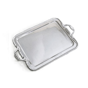Nueva Venta de bandeja de servicio de Metal de acero inoxidable de diseño clásico para fiesta boda restaurante tamaño personalizado forma Color - Product Image 2