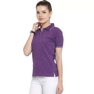 Camiseta de calidad superior Polos de algodón para mujer Ropa de calle y para exteriores a medida Polos de moda informales - Product Image 4