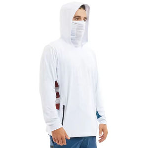 Sweat à capuche de pêche à manches longues pour hommes à séchage rapide et imperméable 100% polyester - Product Image 5