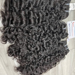 Super vente!!! Paquets de cheveux bruts doublement étirés Extensions de cheveux bouclés birmans Steam Big All-Length with Lace Closure pour la fabrication de perruques - Product Image 5