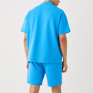 Nouveau arrivé Top tendance surdimensionné solide t-shirt short 2 pièces ensemble confortable écologique anti-bactérien Streetwear Hip Hop - Product Image 3