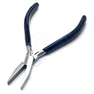 Professional Hair Extension Flat <b>Nose</b> Plier 7" Stainless Steel Flat Jaw Hair Extension Tool for I Tip Hair Extension Plier - Product Image 4