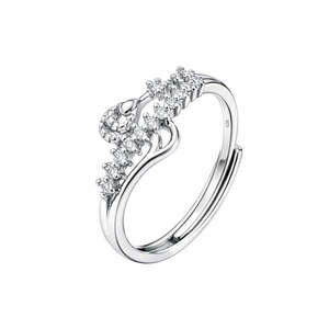 Bague Zarkan romantique en argent sterling 925 avec pierre naturelle, plaqué rhodium, diamant taille poire certifié IGI pour fiançailles - Product Image 3