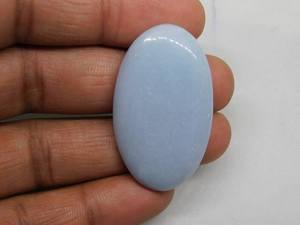 Cabochon d'angélite de forme ovale naturelle 100% de qualité supérieure pour la fabrication de bijoux, prix de gros OEM en vrac - Product Image 5
