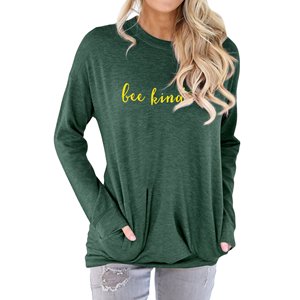 OEM ODM mujeres sudaderas diseño personalizado logotipo impreso de gran tamaño de manga larga Casual moda pulóver para marca y venta al por mayor - Product Image 1