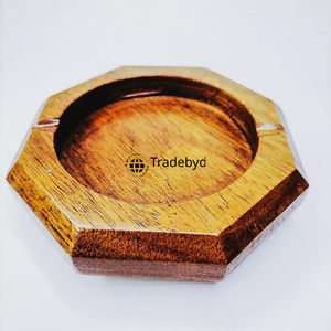 Tradebyd Wooden Ashtray Premium Handmade Durable <b>Rustic</b> Wood Ash Tray for Modern Office <b>Desk</b> and Home Decor - Product Image 3