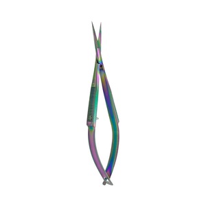 Ciseaux à ressort pour la beauté des sourcils, pour droitiers, manucure, pointe droite, acier inoxydable, qualité supérieure, durable, écologique - Product Image 4
