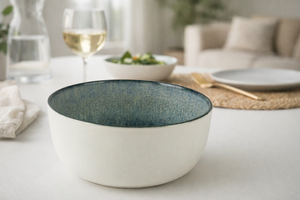 Set di 6 ciotole da portata in ceramica resistente, verde reattivo, design nordico e minimalista, smaltate lucide con stampa digitale Atena Excelsa - Product Image 4