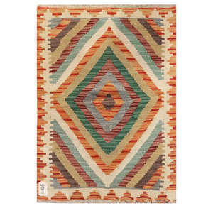 Alfombra Kilim de Maimana, Afganistán, 84 x 59 cm, Alfombras y Juegos de Alfombras - Product Image 1