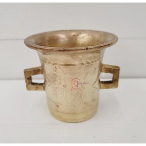 Mortero y mortero Premium Gold Acabado Latón Hecho Molienda de especias y trituradora de pastillas Mortero y mortero para uso en la cocina del hogar - Product Image 3