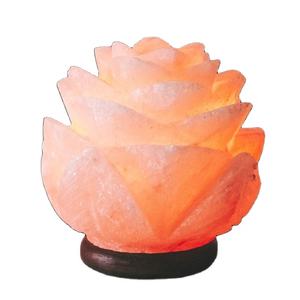 Lampe de sel de l'Himalaya en forme de fleur, artisanale, 15x15 cm, 6 à 7 livres, sel de roche pur, décoration de maison saine - Product Image 1