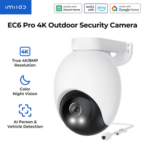 Caméra de sécurité extérieure sans fil WiFi 6 double bande 4K 8MP avec projecteur intelligent, sans abonnement mensuel, stockage local, contrôle par application - Product Image 1