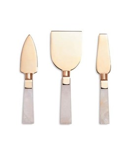 Meilleure vente, couteaux à fromage en laiton, ensemble de serveur à pizza pour gâteau, poignée en résine, ensemble de couteaux à beurre et fourchette pour la maison, design populaire - Product Image 5