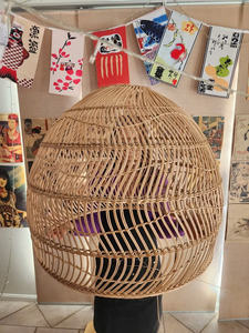 High Quality Midcentury Design Rattan Pendant Light Fixture Handmade Creative <b>Wicker</b> Pendant Lights - Product Image 3