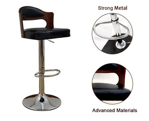 Tabouret <span class=keywords><strong>de</strong></span> <span class=keywords><strong>bar</strong></span> en cuir en <span class=keywords><strong>bois</strong></span> pivotant réglable en métal <span class=keywords><strong>noir</strong></span> tabouret <span class=keywords><strong>de</strong></span> <span class=keywords><strong>bar</strong></span> en <span class=keywords><strong>bois</strong></span> chaises <span class=keywords><strong>de</strong></span> <span class=keywords><strong>bar</strong></span> hautes pour <span class=keywords><strong>bar</strong></span> <span class=keywords><strong>de</strong></span> restaurant <span class=keywords><strong>de</strong></span> cuisine - Product Image 3