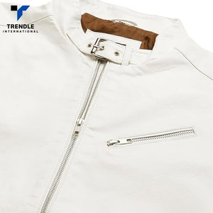 Wholesale Price Long <b>Thin</b> Stand Collar Front Logo Leather <b>Jackets</b> Hot Selling Winter 2025 New Style for <b>Men</b> - Product Image 5