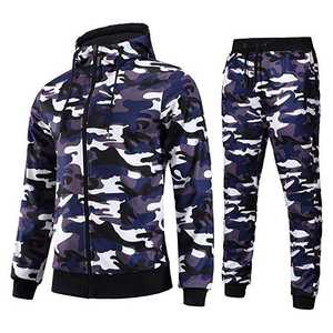 Ropa deportiva de poliéster para hombre, chándal para correr, conjunto de dos piezas de invierno, ropa de sublimación, ropa deportiva para correr, trajes - Product Image 2