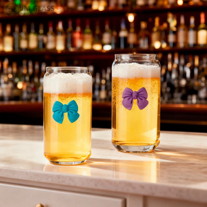 Coquette <span class=keywords><strong>arc</strong></span> esthétique tasse paille tasse verre cadeau de noël ensemble 16oz tasse à café glacé écologique BPA tasse à boire <span class=keywords><strong>verrerie</strong></span> - Product Image 6