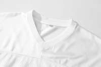 Camisetas de Fútbol Estampadas, Blancas, de Malla, para Hombre, con Patrón 3D, Marca Personalizada, de Poliéster, Ligeras, Transpirables, con Cuello en V